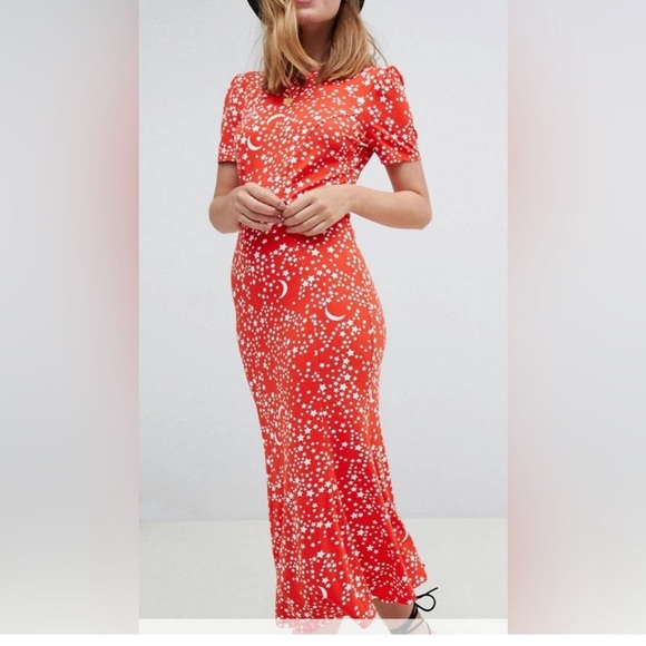 ASOS Red and White Stars and Moon Dress in Size 2 - Picture 9 of 9